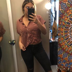 Cropped Buttoned/Collared top